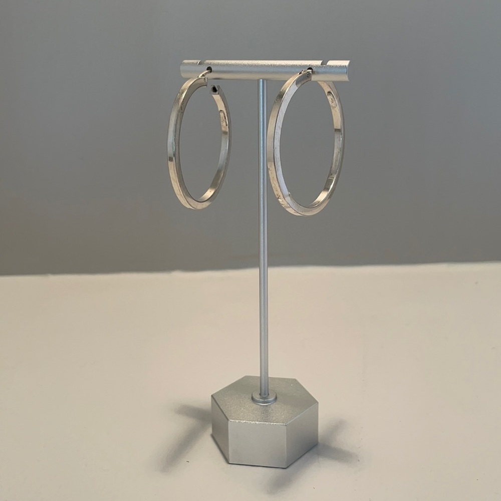 Hoop Earrings In Sterling Silver